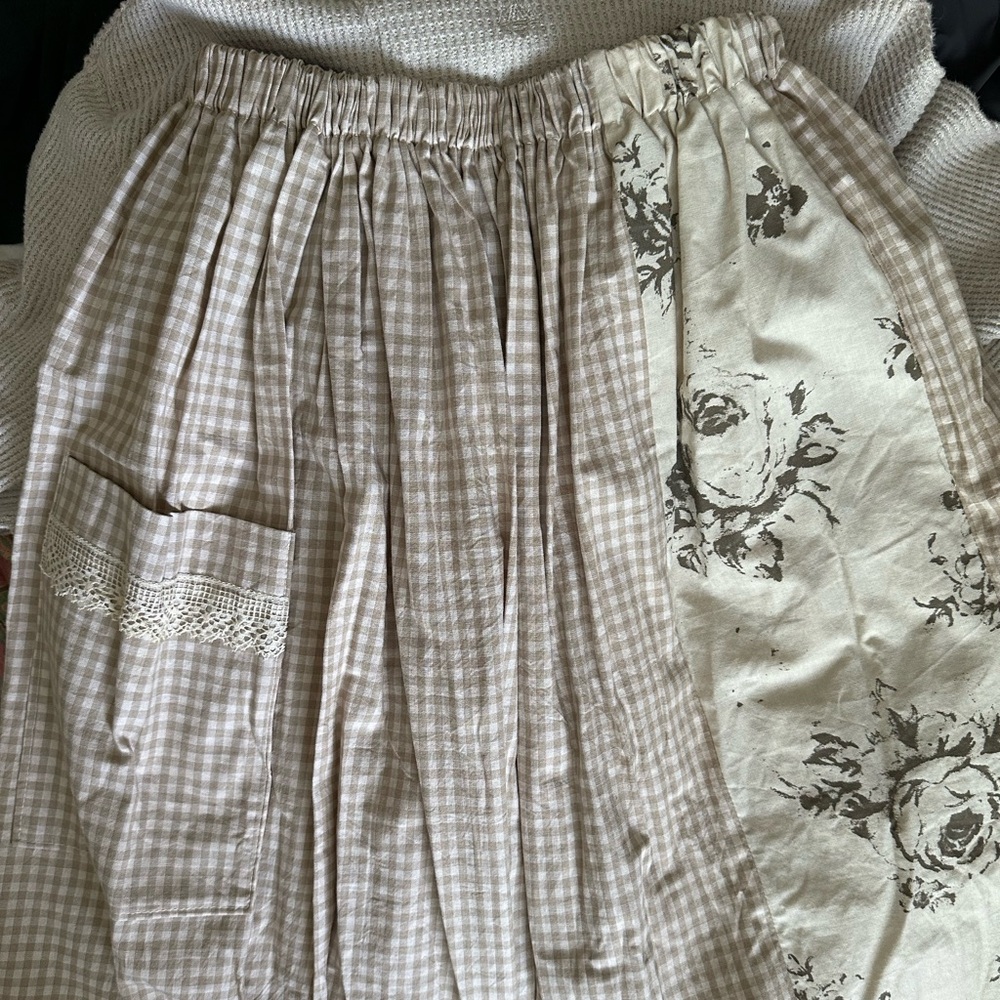 Rosa Blue Gingham Skirt Made in UK